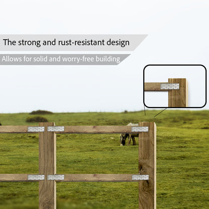 Woodside Galvanised Steel Joining Plates Metal Wood & Timber Construction Brackets 12 Pack