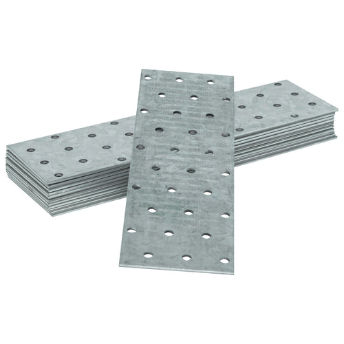 Woodside Galvanised Steel Joining Plates Metal Wood & Timber Construction Brackets 12 Pack