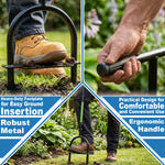 Woodside Lawn Aerator Coring Tool | 98cm Steel Manual Grass Aerator
