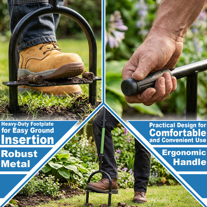 Woodside Lawn Aerator Coring Tool | 98cm Steel Manual Grass Aerator