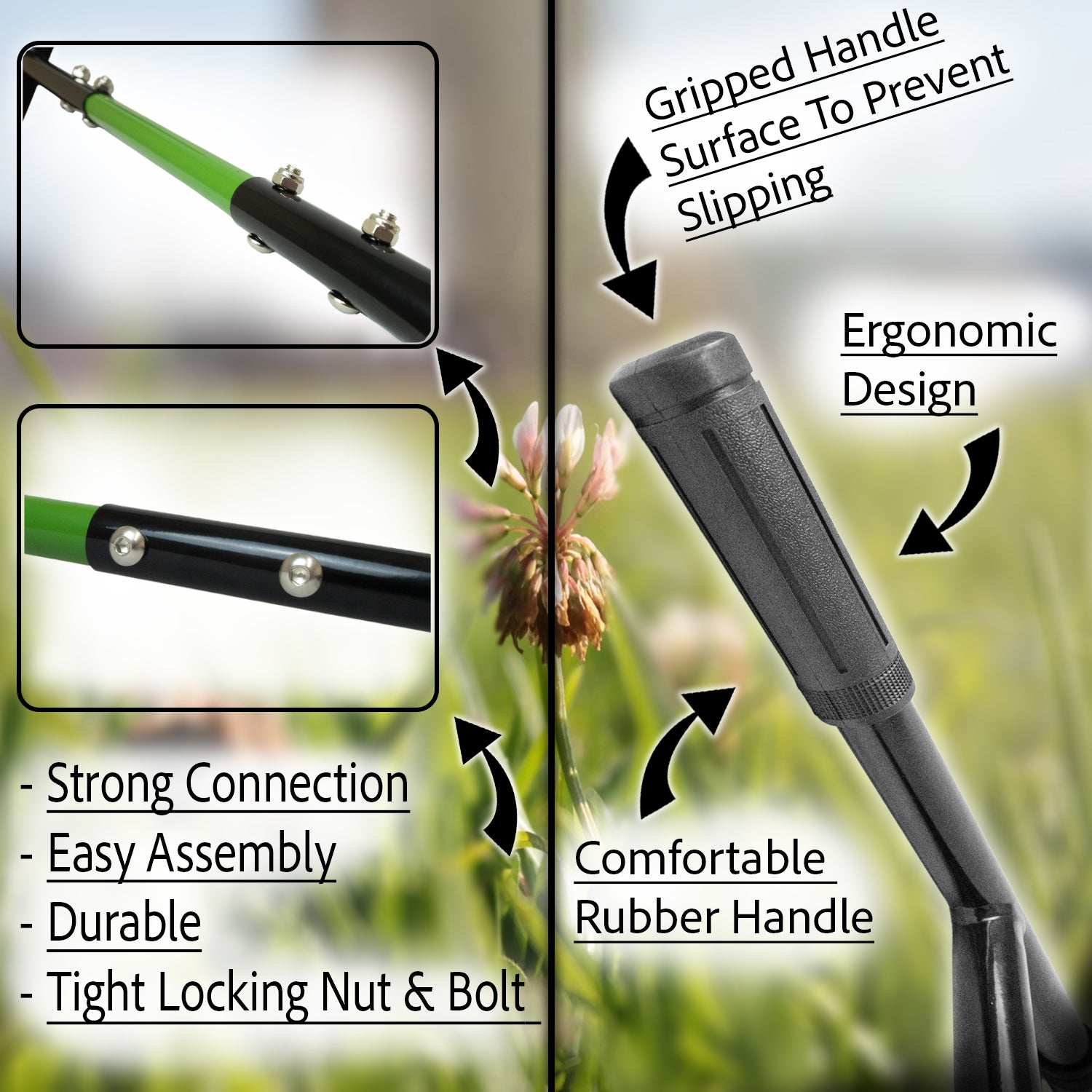 Woodside Lawn Aerator Coring Tool, Strong Heavy Duty Steel Garden Aerating Hollow Tine