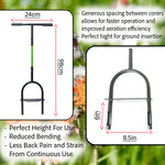 Woodside Lawn Aerator Coring Tool, Strong Heavy Duty Steel Garden Aerating Hollow Tine