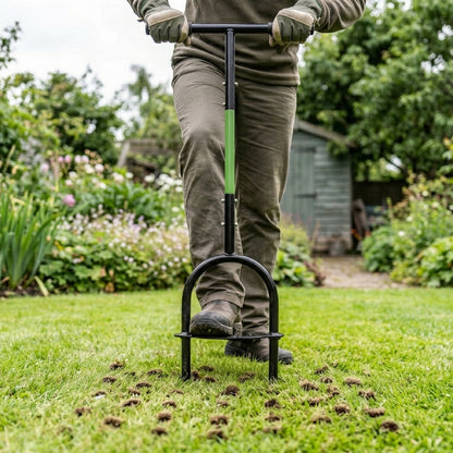 Woodside Lawn Aerator Coring Tool | 98cm Steel Manual Grass Aerator