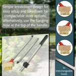 Woodside Telescopic Weed Removal Brush with 3 Wire Heads Patio & Block Paving Scraper Tool