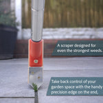 Woodside Telescopic Weed Removal Brush with 3 Wire Heads Patio & Block Paving Scraper Tool