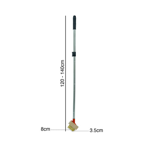 Woodside Telescopic Weed Removal Brush with 3 Wire Heads Patio & Block Paving Scraper Tool