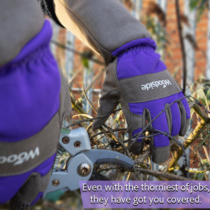 Woodside Heavy Duty Thorn Resistant Gardening Gloves – Long Sleeve Gauntlet with Forearm Protection