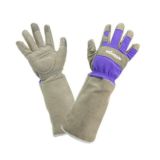 Woodside Heavy Duty Thorn Resistant Gardening Gloves – Long Sleeve Gauntlet with Forearm Protection