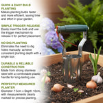 Woodside Bulb Planter Garden Tool Quick & Easy Stainless Steel Planting, Trigger Release