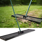 Woodside Heavy Duty Steel Lawn Levelling Rake – 213cm Handle, Solid Steel Head, Lawn Leveller for Soil, Sand & Top Dressing