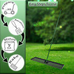 Woodside Lawn Levelling Rake – Strong Steel Garden Level Rake for Soil & Seed – Medium, Large, XL