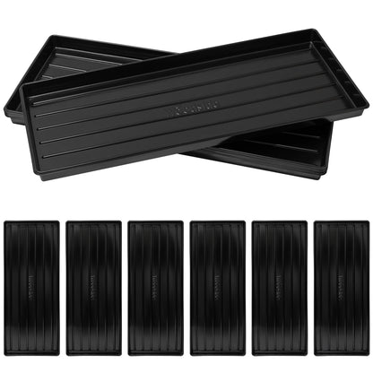 Woodside Plastic Greenhouse Growbag Trays -  6 Pack for Tomato Plant Watering, Strong & Reusable