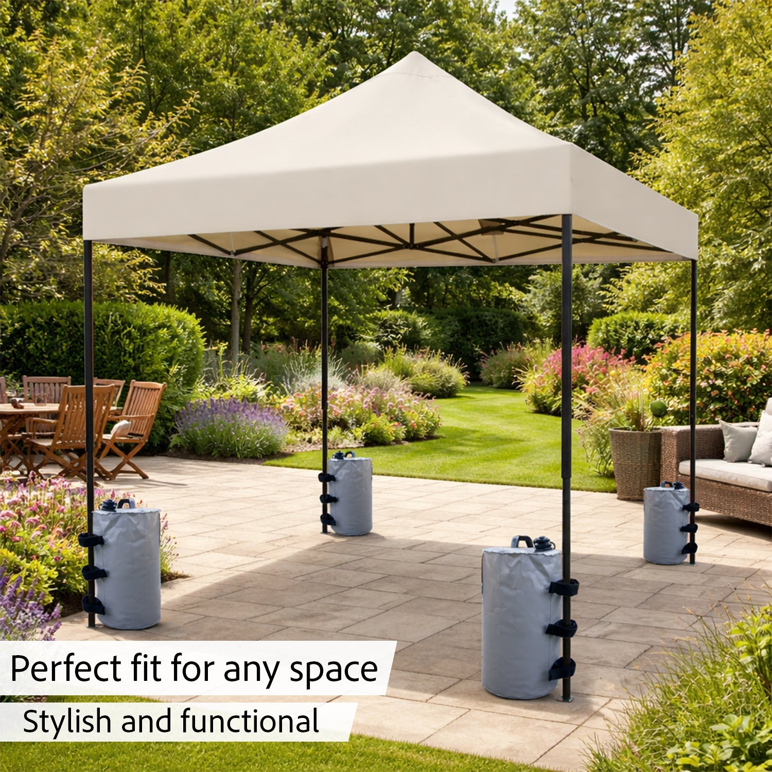 Woodside Gazebo Water Weight Bags for Pop Up Canopy Waterproof 10kg Weights 4 Pack