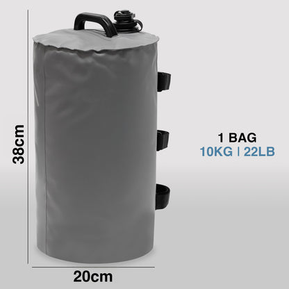 Woodside Gazebo Water Weight Bags for Pop Up Canopy Waterproof 10kg Weights 4 Pack