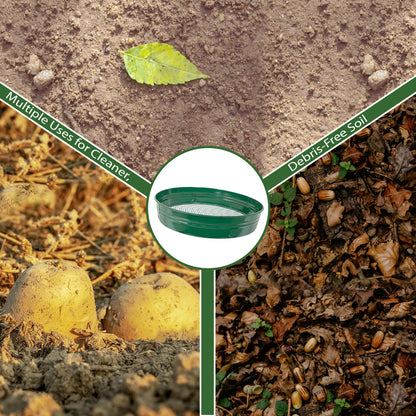 Woodside Garden Soil Sieve Riddle 3 Filter Mesh Compost Potting Sifter Large 37cm 6-10mm