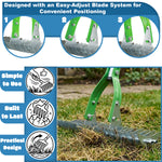 Woodside Heavy Duty Lawn Thatching Rake | Adjustable 19 Blade Moss & Thatch Removal Rake