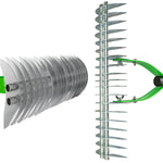 Woodside Heavy Duty Lawn Thatching Rake | Adjustable 19 Blade Moss & Thatch Removal Rake