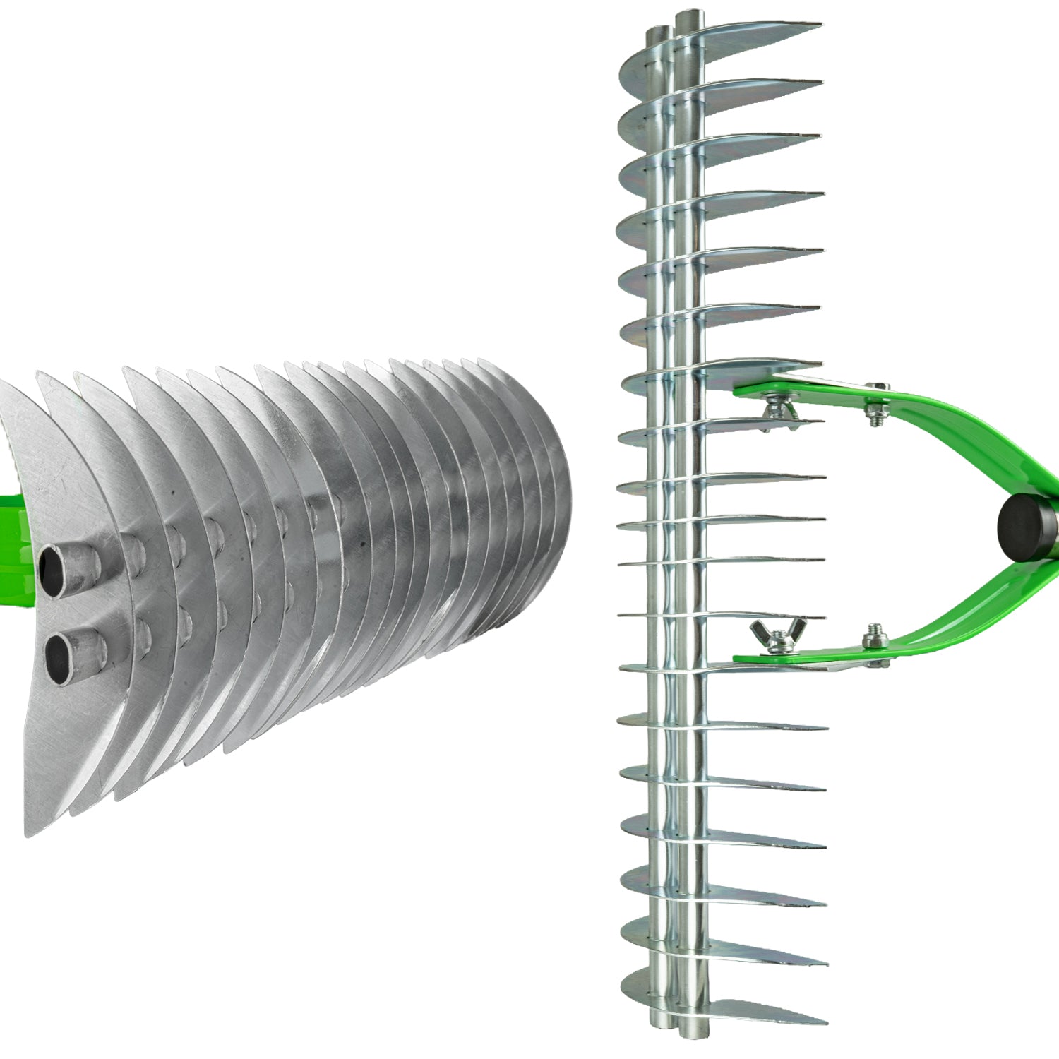 Woodside Heavy Duty Lawn Thatching Rake | Adjustable 19 Blade Moss & Thatch Removal Rake