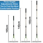 Woodside Heavy Duty Lawn Thatching Rake | Adjustable 19 Blade Moss & Thatch Removal Rake