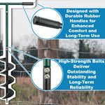 Woodside Heavy Duty Manual Post Hole Digger Fence Post Auger | Steel Ground Drill with Comfortable Rubber Handles