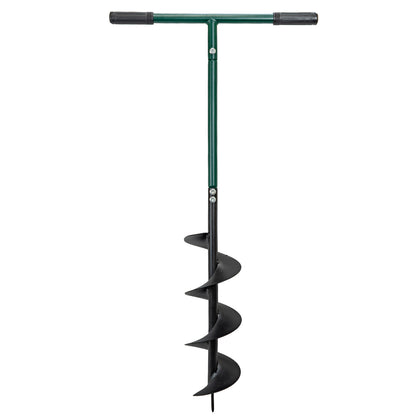 Woodside Heavy Duty Manual Post Hole Digger Fence Post Auger | Steel Ground Drill with Comfortable Rubber Handles