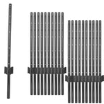 Woodside 20 Pack 3ft Metal Fence Posts | Heavy Duty Black Steel Fence Stakes with Hooks