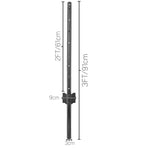 Woodside 10 Pack 3ft Metal Fence Posts | Heavy Duty Black Steel Fence Stakes with Hooks
