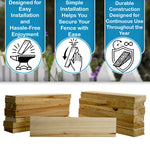 Woodside 25 Pack Wooden Shim Wedges | Timber Fence Panel Support & Anti-Rattle Wedges