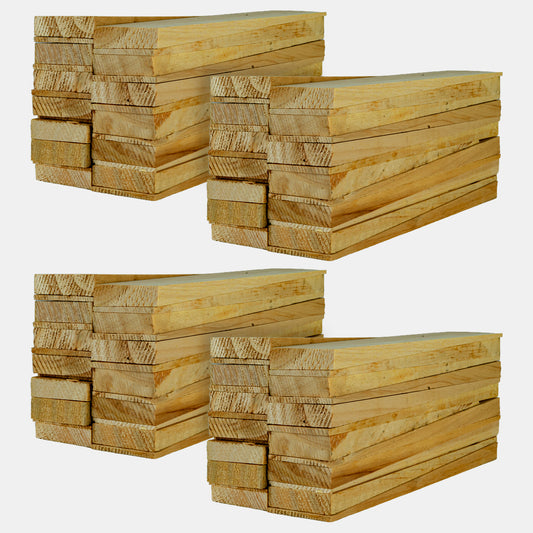 Woodside 100 Pack Wooden Shim Wedges | Timber Fence Panel Support & Anti-Rattle Wedges