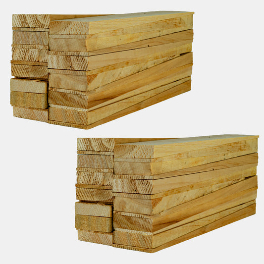 Woodside 50 Pack Wooden Shim Wedges | Timber Fence Panel Support & Anti-Rattle Wedges