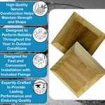 Woodside 4 Pack Wooden Fence Post Caps for 3 Inch Fence Posts | Spruce Wood Post Toppers
