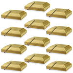 Woodside 12 Pack Wooden Fence Post Caps for 3 Inch Fence Posts | Spruce Wood Post Toppers