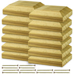 Woodside 12 Pack Wooden Fence Post Caps for 4 Inch Fence Posts | Spruce Wood Post Toppers