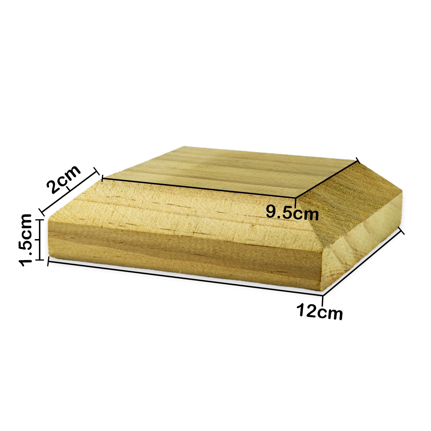 Woodside 4 Pack Wooden Fence Post Caps for 4 Inch Fence Posts | Spruce Wood Post Toppers