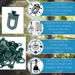 Woodside 120 Pack Greenhouse Twist Clips | Heavy Duty Nylon Greenhouse Accessories
