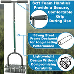 Woodside Heavy Duty Lawn Aerator with 15 Iron Spikes | Adjustable Manual Garden Lawn Spike Aerator