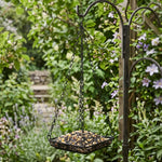 Woodside 2 Pack Square Hanging Bird Feeding Trays | Heavy Duty Mesh Wild Bird Feeders with Quad Chains