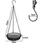 Woodside 2 Pack Round Hanging Bird Feeding Trays | Heavy Duty Mesh Wild Bird Feeders with Triple Chains