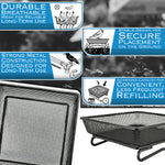 Woodside Square Floor Standing Bird Feeding Trays 4 Pack | Metal Mesh Garden Bird Feeders