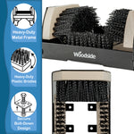 Woodside Heavy Duty Floor Standing Boot Cleaning Brush | Steel Outdoor Boot & Shoe Scraper with Fixings