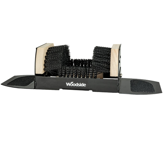 Woodside Heavy Duty Floor Standing Boot Cleaning Brush | Steel Outdoor Boot & Shoe Scraper with Fixings
