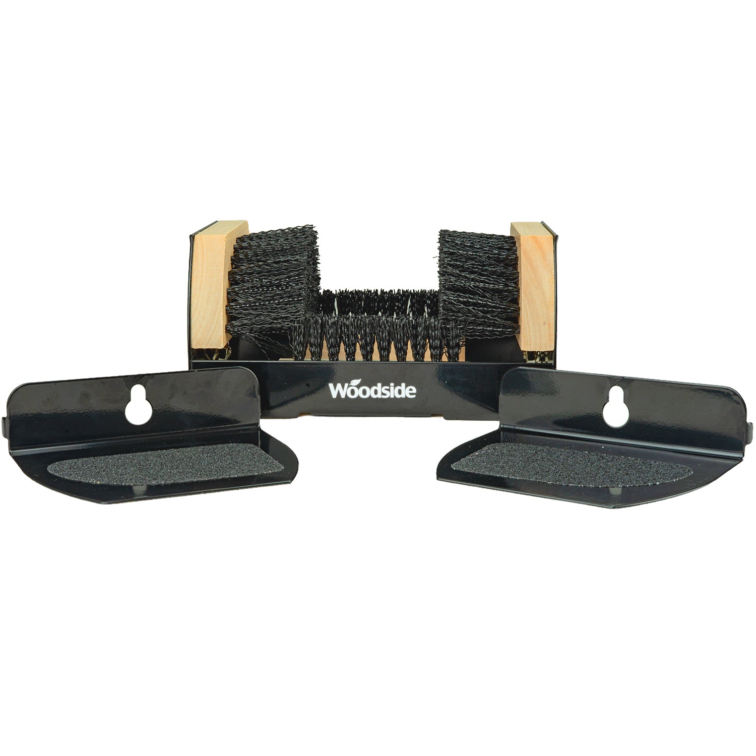 Woodside Heavy Duty Floor Standing Boot Cleaning Brush | Steel Outdoor Boot & Shoe Scraper with Fixings