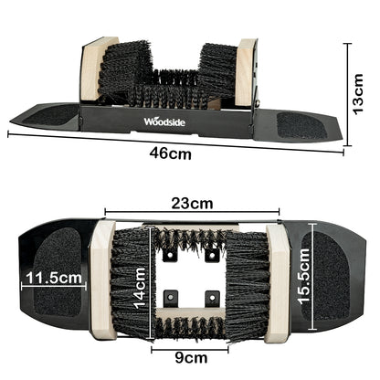 Woodside Heavy Duty Floor Standing Boot Cleaning Brush | Steel Outdoor Boot & Shoe Scraper with Fixings