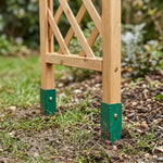 Woodside Yarmouth Wooden Garden Arch with Ground Spikes | Fir Wood Trellis Garden Archway