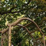 Woodside Yarmouth Wooden Garden Arch with Ground Spikes | Fir Wood Trellis Garden Archway