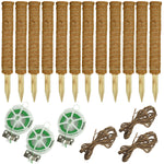 Woodside Moss Pole Plant Supports 12 Pack | Coco Coir Climbing Poles