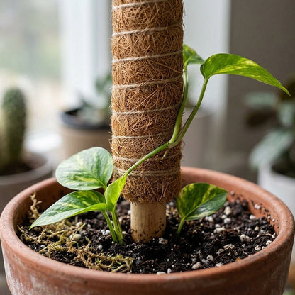 Woodside Moss Pole Plant Supports 4 Pack | Coco Coir Climbing Poles