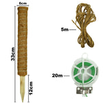 Woodside Moss Pole Plant Supports 4 Pack | Coco Coir Climbing Poles