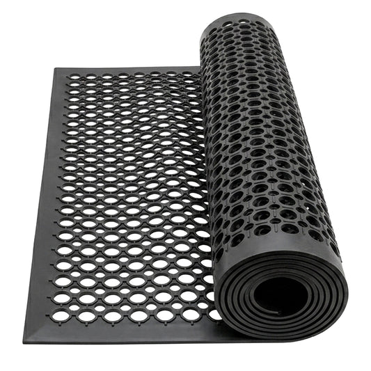 Woodside Anti Fatigue Rubber Entrance Mat | 1.5m x 0.9m Heavy Duty