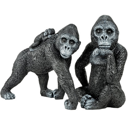 Woodside Gorilla Family Garden Ornaments | Realistic Resin Garden Décor